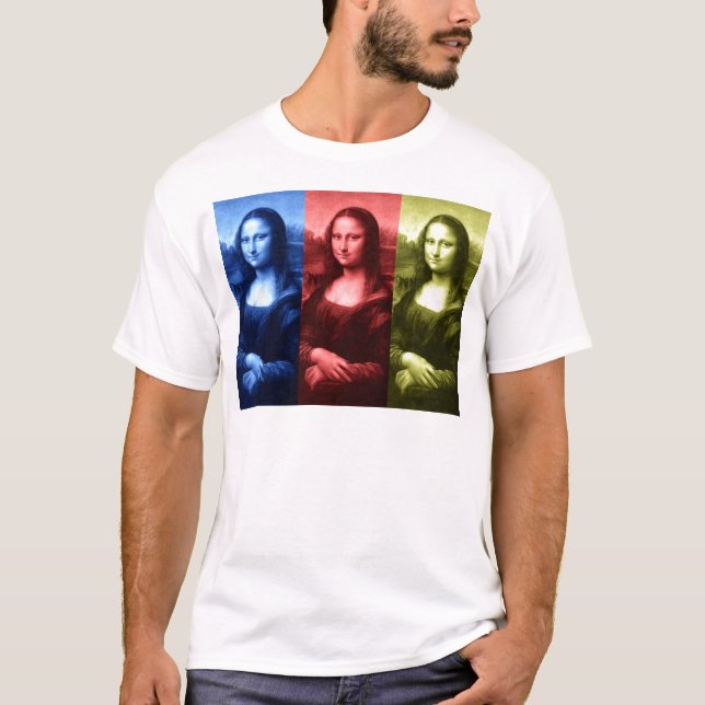 Camiseta Cores Primárias da Mona Lisa (Frente)