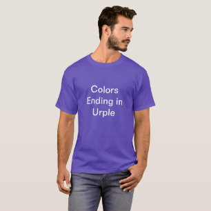 Camiseta Cores que terminam em Urple