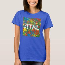 Camiseta Cores quente Mess VITAL amarela azul verde