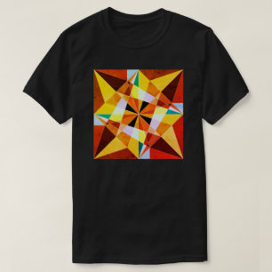 Camiseta Cores Quentes Formas Geométricas Angulares Frias