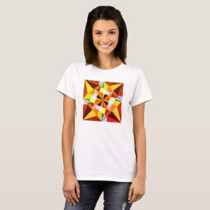 Camiseta Cores Quentes Legal Formas Geométricas Angulares