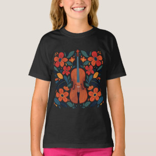 Camiseta Cores Retro Vintage Flor de Vida Boho Floral Violi