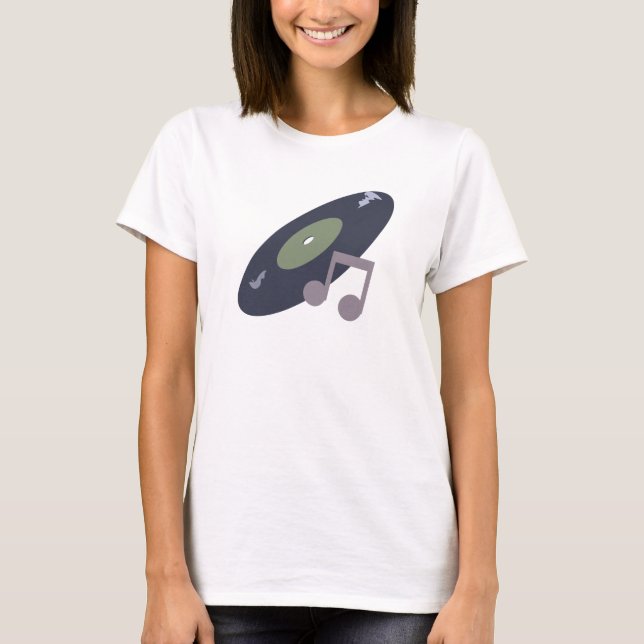 Camiseta Cores retros do original do registro & da nota da (Frente)