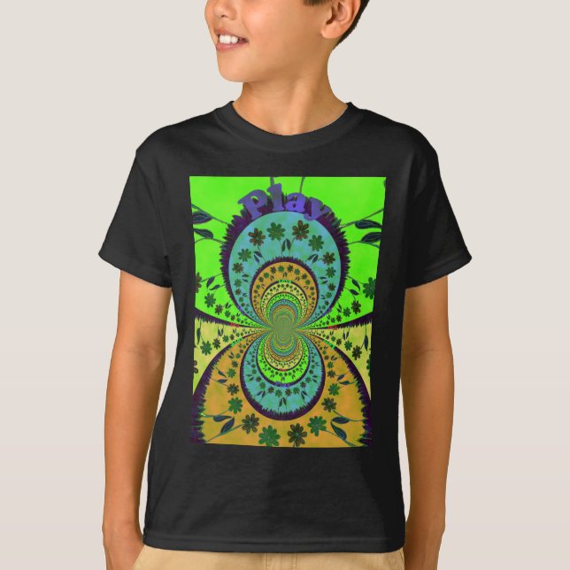 Camiseta Cores Tradicionais Africanos Caleidoscópio Arte Fl (Frente)