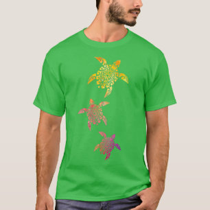 Camiseta Cores Tropicais Praia das Tartarugas do Mar Honu H