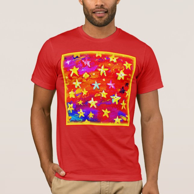 Camiseta Cores Vibrantes de Estrelas. Comprar Agora (Frente)