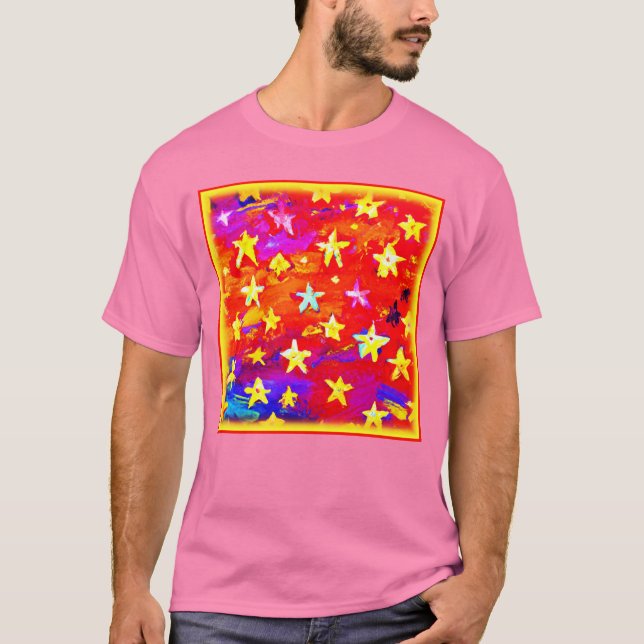 Camiseta Cores Vibrantes de Estrelas. Comprar Agora (Frente)