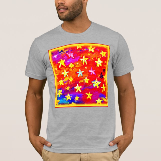 Camiseta Cores Vibrantes de Estrelas. Comprar Agora (Frente)