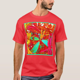 Camiseta Cores Vibrantes Padrão Abstrato
