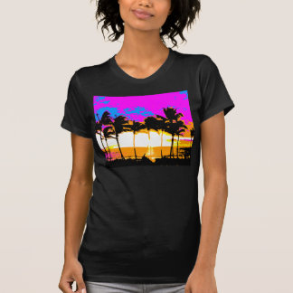 Camiseta COREY TIGER 1980s RETRO VINTAGE PALM TREES SUNSET