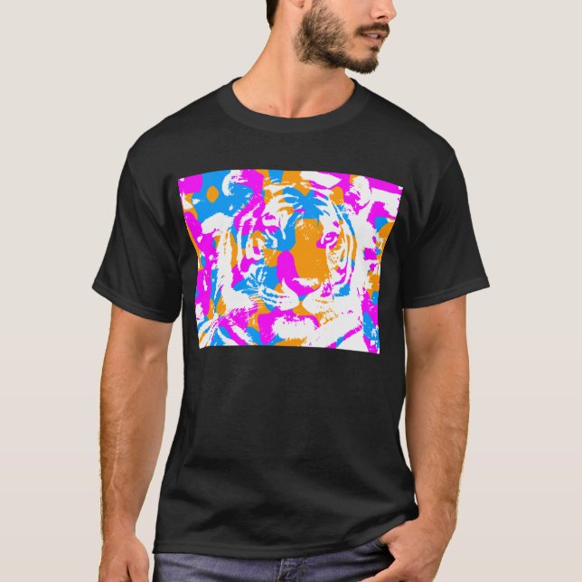 Camiseta COREY TIGER 80's CAMO ROSTO DE TIGRE (Frente)