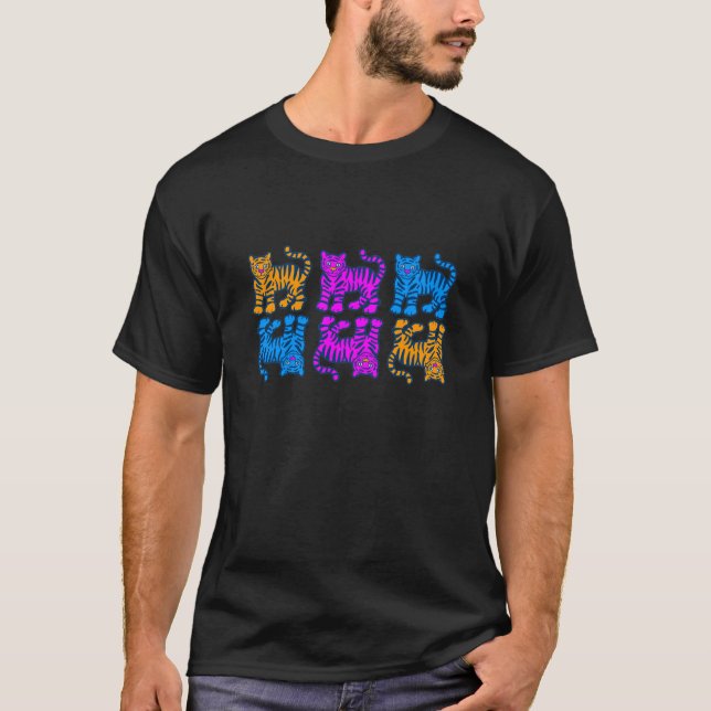 Camiseta COREY TIGER 80's MULTI TIGER HORIZONTAL (Frente)