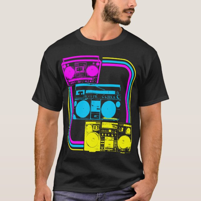 Camiseta Corey Tiger 80s - Rádio da Caixa de Introdução (Frente)