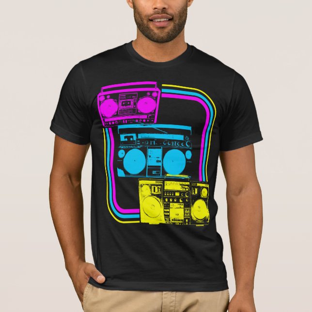 Camiseta Corey Tiger 80s - Rádio da Caixa de Introdução (Frente)