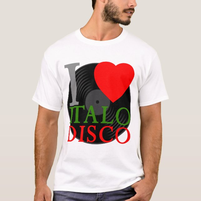 Camiseta Corey Tiger 80s Retro I Love Italo Disco (Frente)