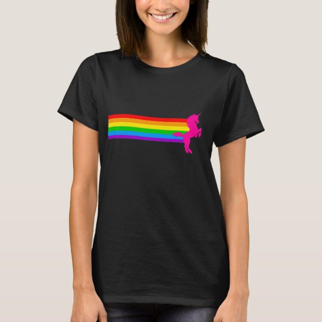 Camiseta Corey Tiger 80S Retro Vintage Rainbow Unicorn (Frente)