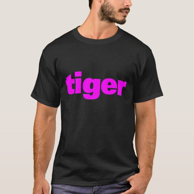Camiseta COREY TIGER 80's TIGRE ROSA SIMPLES (Frente)