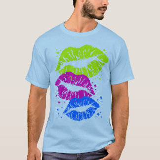 Camiseta Corey Tiger 80s Vintage Lábios & Estrelas Beijos