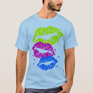 Camiseta Corey Tiger 80s Vintage Lábios & Estrelas Beijos