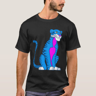 CAMISETA COREY TIGER ALERTA DOS ANOS 80 TIGRE AZUL