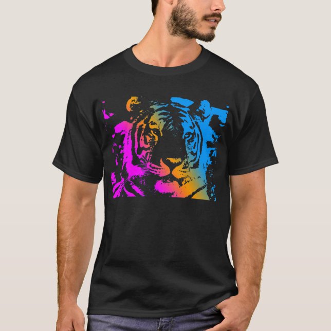 Camiseta Corey Tiger - anos 80 de Nova Onda (Frente)