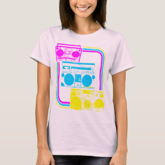 Camiseta Corey Tiger Rádio Retro Boombox 80s