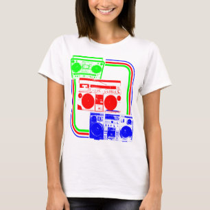 Camiseta Corey Tiger Rádio Retro Boombox 80s
