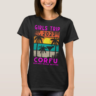 Camiseta Corfu Girls Trip 2023 Estudantes Mulheres Besties 