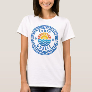 Camiseta Corfu, Grécia - Sol E Mar Mulheres