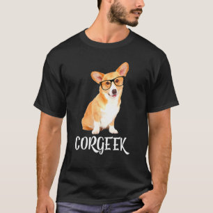 Camiseta Corgeek Corgi Cachorro Geek