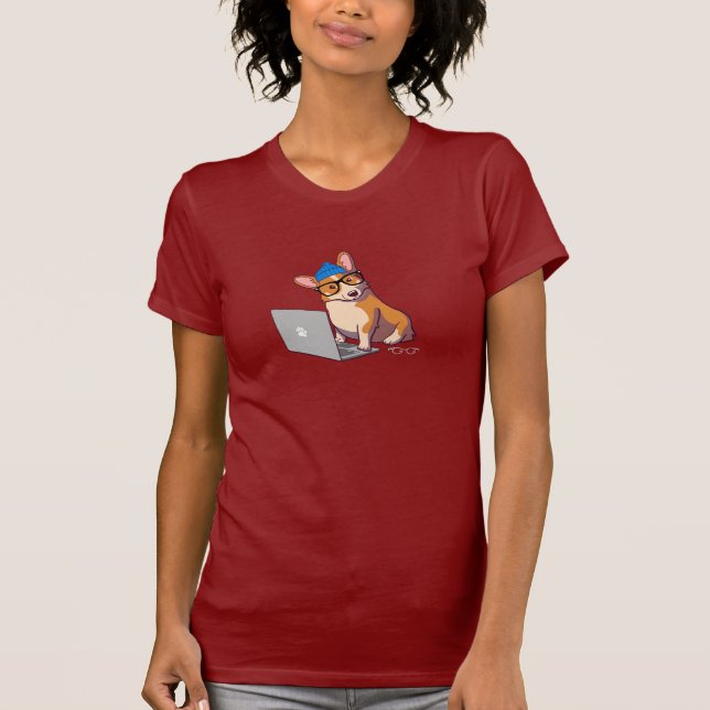 Camiseta Corgi 2 do hipster (Frente)