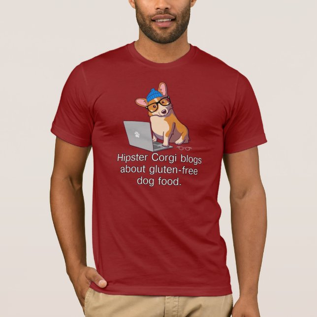Camiseta Corgi 2 do hipster (Frente)