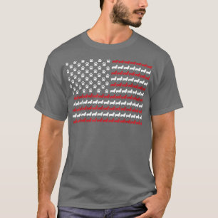 Camiseta Corgi 4 de julho - Pata de Cachorro Imprime Bandei
