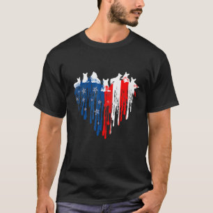 Camiseta Corgi American Heart Flag Dog 4 De Julho