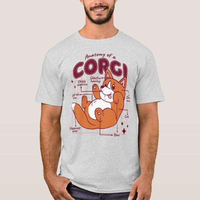 CAMISETA CORGI ANATOMIA (Frente)