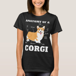 Camiseta Corgi Anatomia Cães Cães Cães Pet