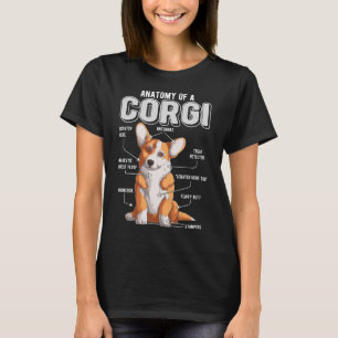 Camiseta Corgi Anatomy Engraçado