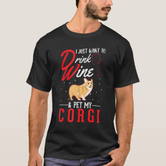 Camiseta Corgi And Wine