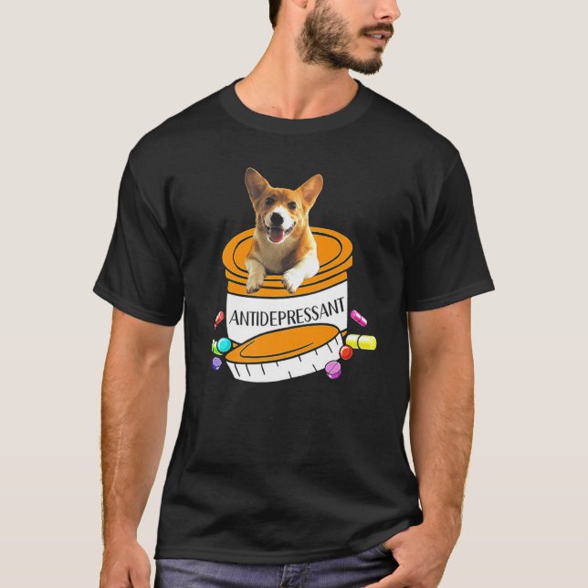 Camiseta Corgi Antidepressivo Premium (Frente)