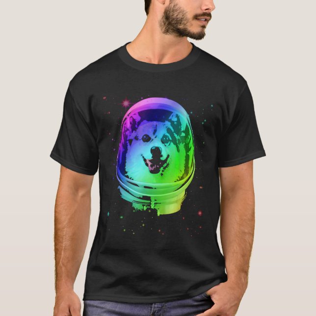 Camiseta Corgi Astronauta No Espaço Exterior (Frente)