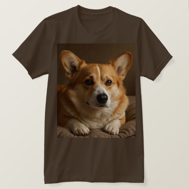 Camiseta Corgi Atento (Frente do Design)