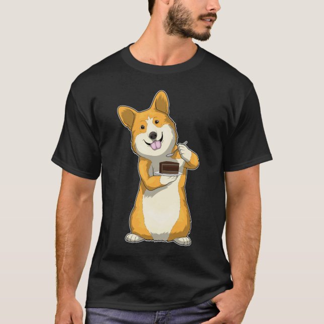 Camiseta Corgi Birthday Cake (Frente)