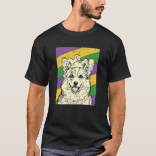 Camiseta Corgi Bobo Mardi Gras Mãe ou Pai de Cachorro