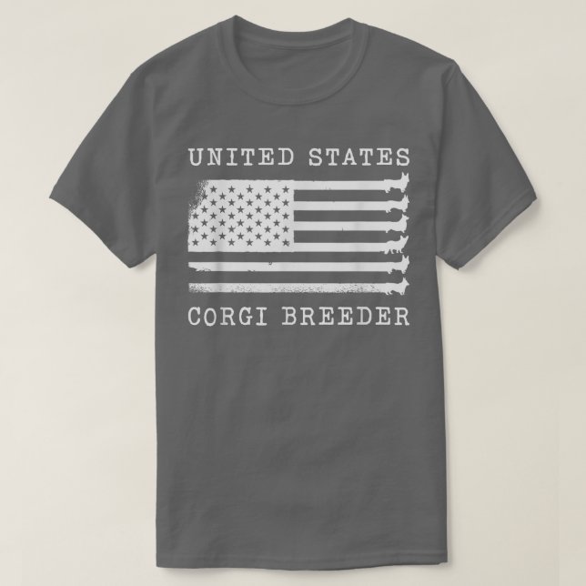 Camiseta Corgi Breeder DesignCorgiEstados UnidosCriador Cor (Frente do Design)