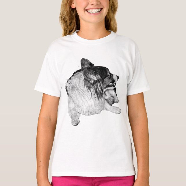 Camiseta Corgi brilha na Cinza (Frente)