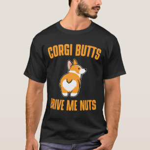 Camiseta Corgi Bumbuns me conduzem Loucos Cachorro