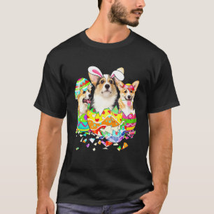 Camiseta Corgi Bunny Feliz Páscoa Cachorro