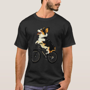 Camiseta Corgi Cachorro Andando De Bicicleta Ciclista Cicli