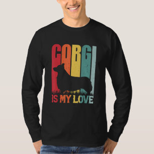 Camiseta Corgi Cachorro é o Meu Amor Roupa Vintage Retro