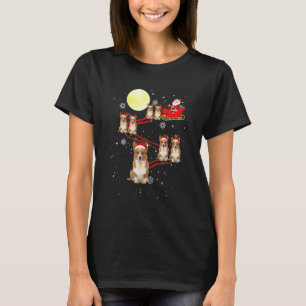 Camiseta Corgi Cachorro Papai Noel Trenó Rena Natal